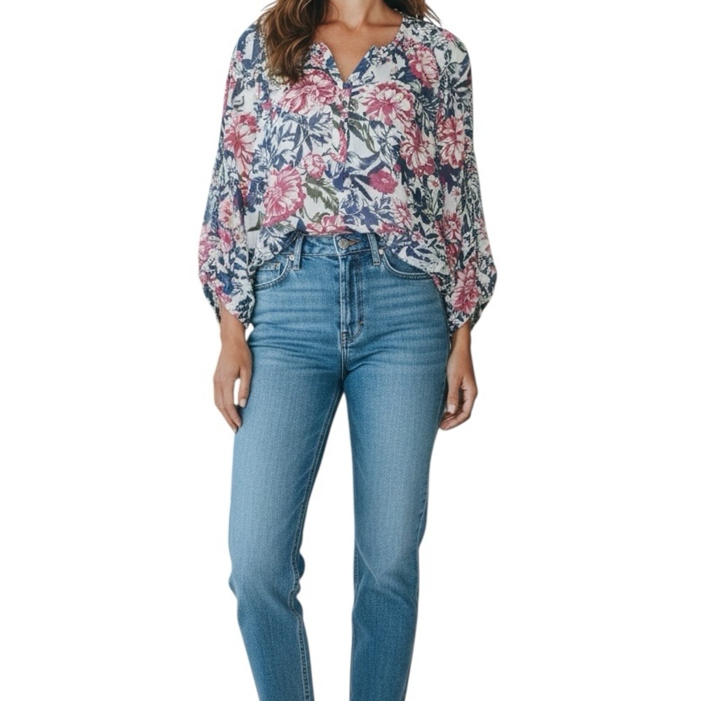 The Loft Floral print Blouse Womens XSP XS Petite